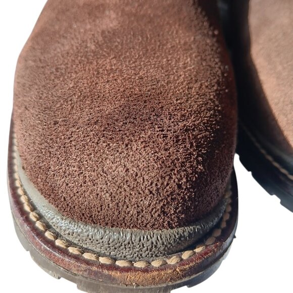 L.L.Bean Women’s Suede Casual Winter Ankle Boots Size 8 Brown Shearling Lined - Picture 7 of 14